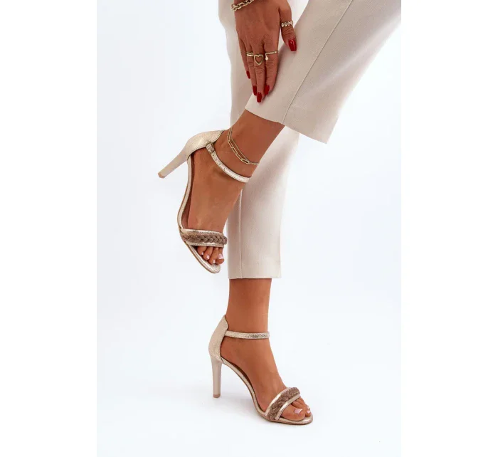 Sandále na podpätku model 194688 Step in style