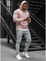 Pánská mikina s kapucí růžová Dstreet model 21962670 - FashionStreet
