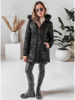 Dámská prošívaná zimní bunda s kapucí černá Dstreet model 21991300 - FashionStreet