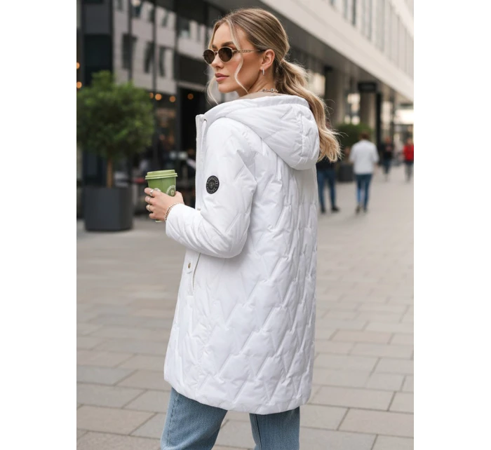 Dámská prošívaná přechodová bunda bílá Dstreet model 21996006 - FashionStreet