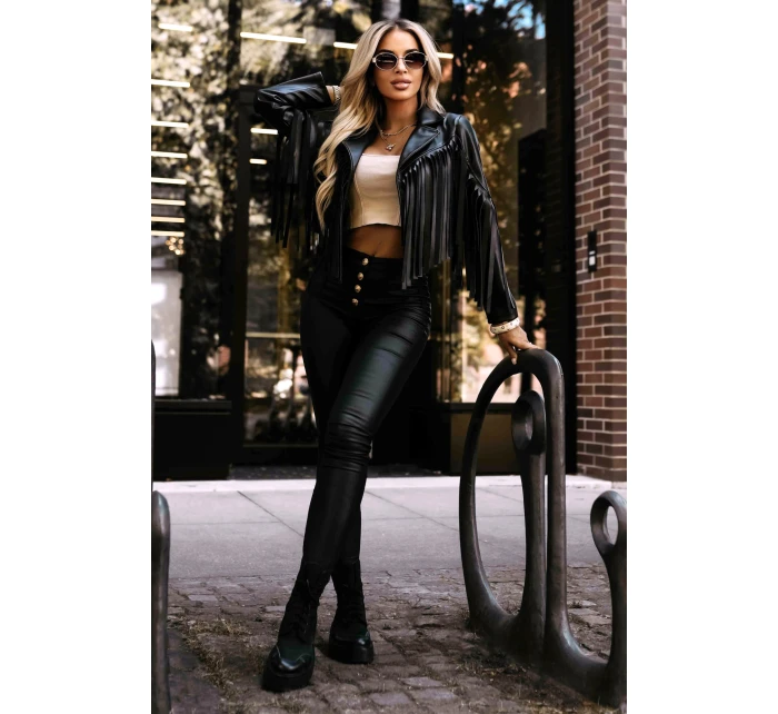 624-3 Krátke strapce z mäkkej ekokože - čierne 624-3 Krátke strapce z mäkkej ekokože - čierne