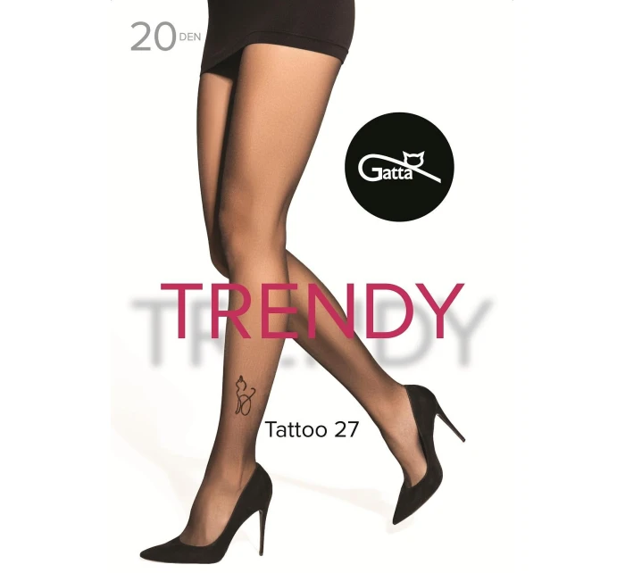 Pančuchy Gatta Trendy Tattoo wz.27 5-XL 20 den