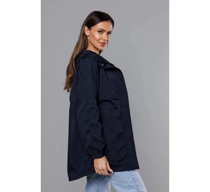Tmavě modrá tenká dámská bunda s podšívkou model 18019142 - S'WEST
