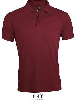 SOL'S Prime Men Pánske polo tričko z hrubej bavlny 25.0571, bordová