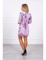 Vzdušné šaty s květinovým motivem modré Vzdušné šaty s květinovým motivem modré