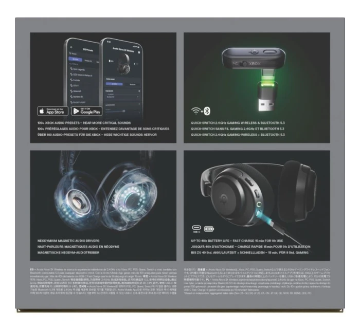 Nova 3X Bezdrátová sluchátka pro černá model 21716741 - Steelseries