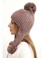 Dámská čepice ušanka Emma K343 pudrově růžová