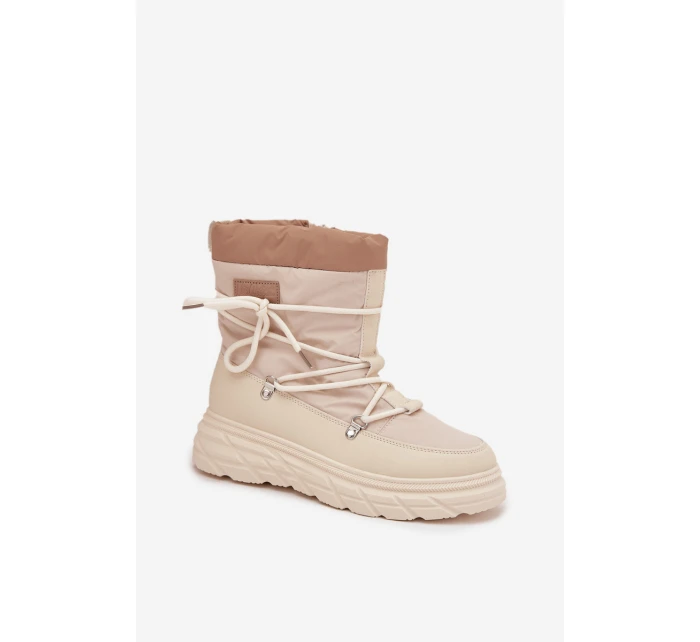 Dámské zimní boty na zip Lee Cooper LCJ 25 44 3931 béžové Dámské zimní boty