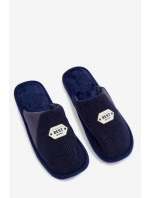 Pánské pantofle s nášivkou tmavě modré model 21793933 - Boto