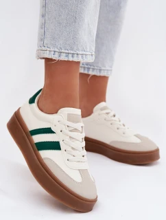 Dámské tenisky na platformě z eko kůže Bílomodré Elaraven