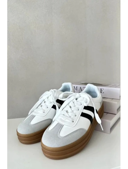 Dámske tenisky na platforme White and Grey Nesonice Dámske tenisky na platforme White and Grey Nesonice