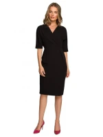 Dámske zavinovacie šaty S313 čierne - Stylove