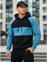 Pánská základní mikina s kapucí s černými a pruhy Dstreet model 21986011 - FashionStreet