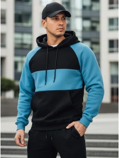 Pánská základní mikina s kapucí s černými a pruhy Dstreet model 21986011 - FashionStreet