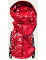 Červená dámska vesta s ozdobnými páskami (B8096-4) Červená dámska vesta s ozdobnými páskami (B8096-4)