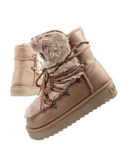 snow boots winter fashion  brown high dámské model 21395346 - D.Franklin