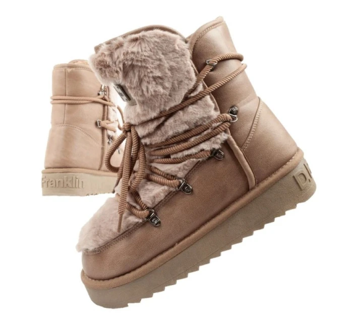 snow boots winter fashion  brown high dámské model 21395346 - D.Franklin
