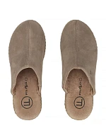 Kožené žabky na sivom podpätku Filippo DK7567