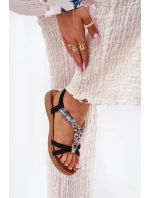 Plné Dámské Sandály S  Černé model 21693561 - Artiker