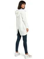 Dámská mikina s kapucí nadměrné velikosti na zip model 18044182 ecru Be Wear - BeWear