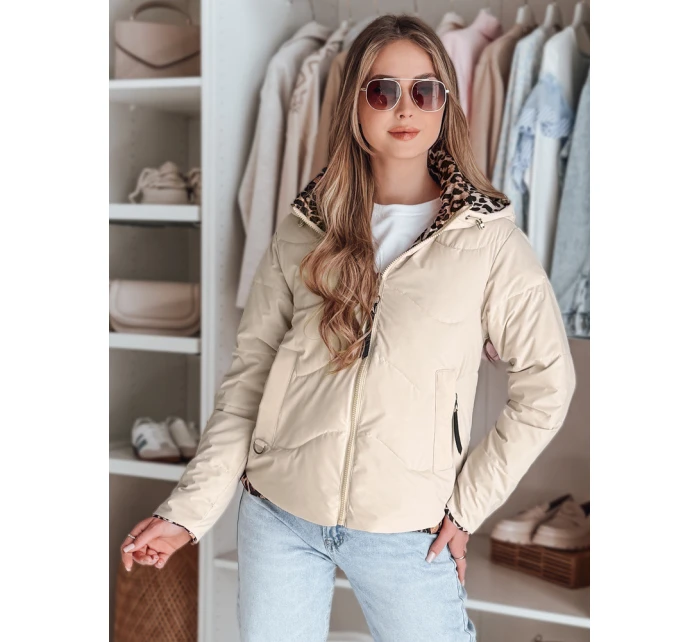 Dámská oboustranná přechodná bunda béžová Dstreet model 21986919 - FashionStreet
