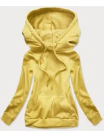 Žltá dámska tepláková mikina (W02-68)