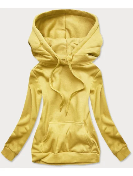 Žltá dámska tepláková mikina (W02-68)