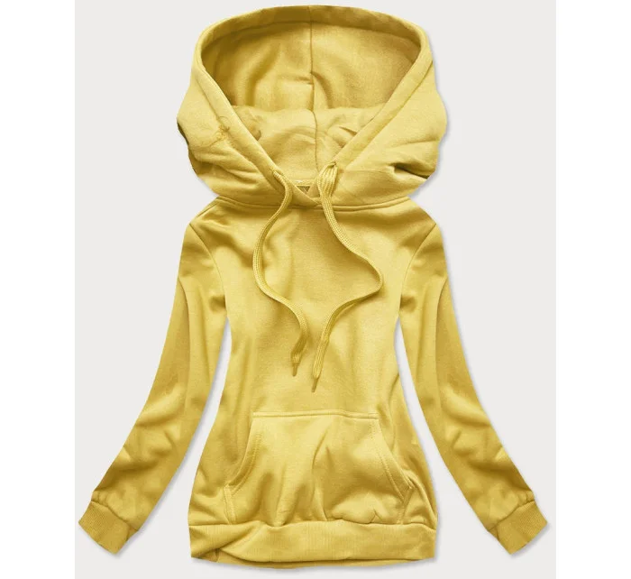 Žltá dámska tepláková mikina (W02-68)