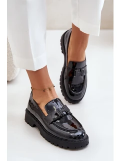 Mokasyny Damskie Lakierowane Vinceza 62187 Czarne