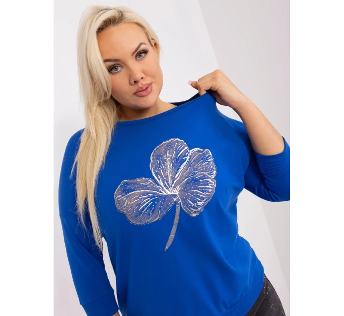 Bluzka RV BZ model 19143325 kobaltowy - FPrice Bluzka RV BZ model 19143325 kobaltowy - FPrice