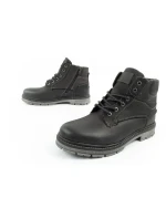 Wrangler Allan Mid pánske sobolie topánky elegantné kožené čierne