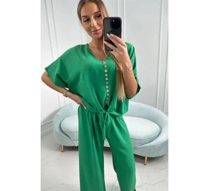 Souprava halenky a kalhot zelená Souprava halenky a kalhot zelená