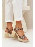 Dámské Kožené Sandály Na Leopardí model 21684138 - Zazoo Dámské Kožené Sandály Na Leopardí model 21684138 - Zazoo