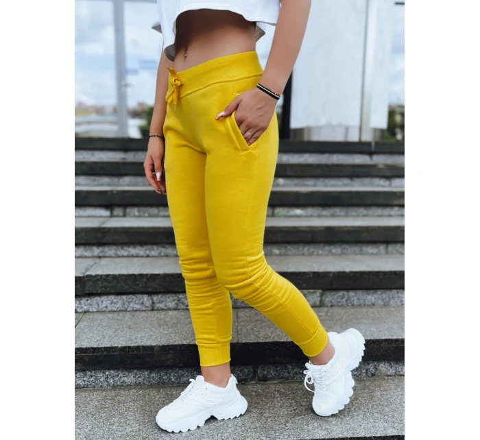 Dámske tepláky FITS žlté UY0534