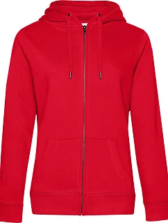 B&C QUEEN Zipped Dámská mikina s kapucí red model 22536267