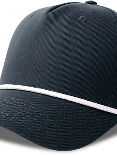Atlantis Headwear Paka 5-panelová bejzbalová čiapka 33.0298 tmavomodrá/biela