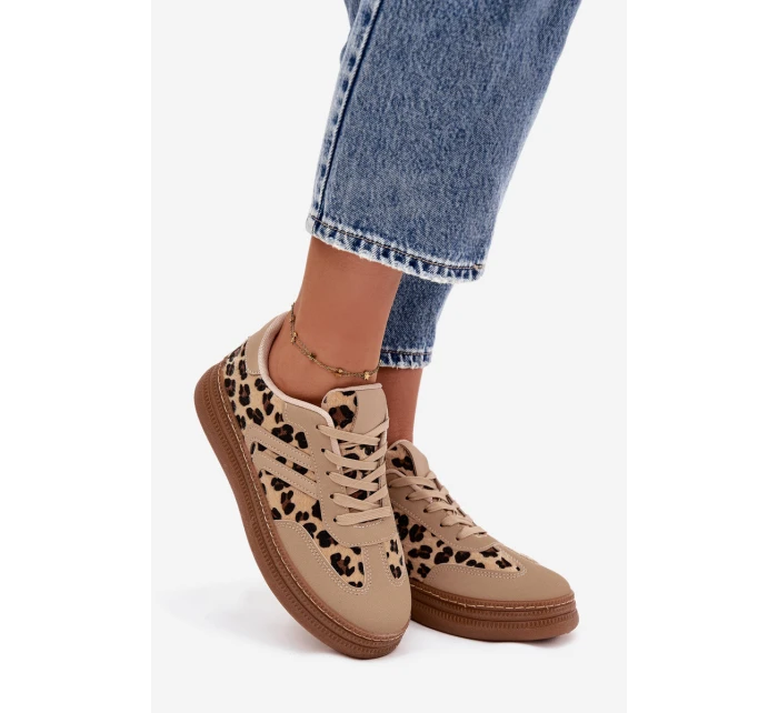 Dámské tenisky na platformě Panterka béžové Denissa Dámské tenisky na platformě Panterka béžové Denissa