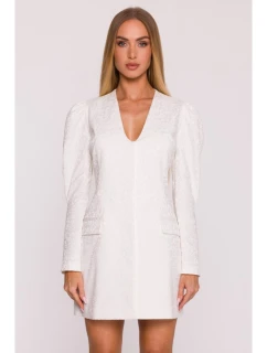 M881 Žakárové sako - krémové