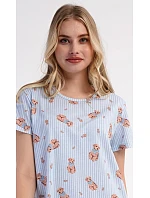 Dámské domácí šaty s krátkým rukávem model 22405486 - Vienetta Dámské domácí šaty s krátkým rukávem model 22405486 - Vienetta