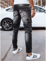 Pánske džínsové nohavice jogger čierne FashionStreet UX4038