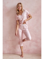 Dámské pyžamo model 19561719 růžové s krátkým rukávem - Taro