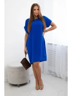 Šaty s vreckami chrpová modrá