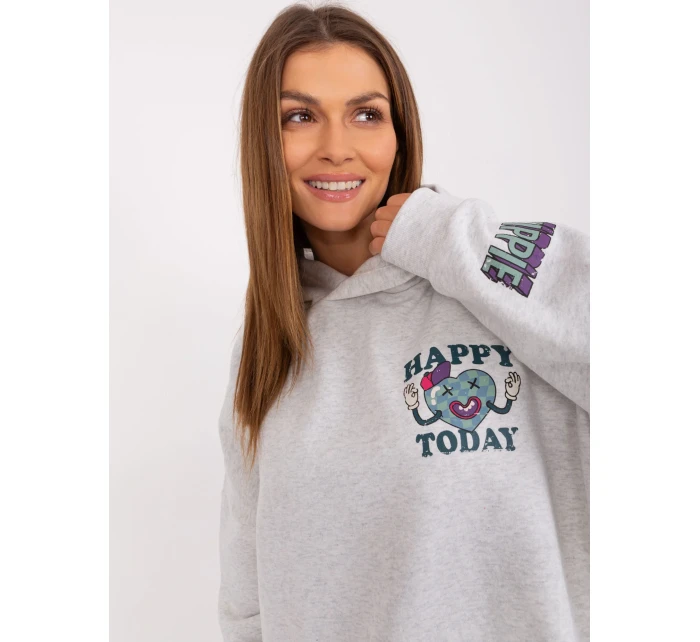 Mikina D10606BA02406D2 svetlo šedá Mikina D10606BA02406D2 svetlo šedá