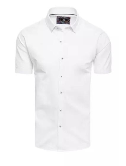 Biele pánske tričko s krátkym rukávom Dstreet KX0988