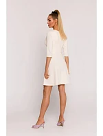 Dámské šaty model 22346330 krémové - Moe Dámské šaty model 22346330 krémové - Moe