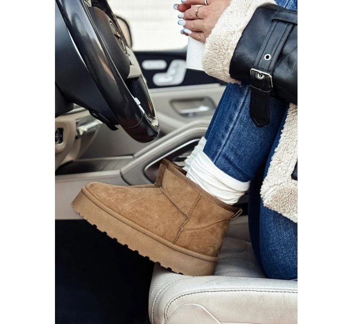 Dámské sněhule na platformě béžové Dstreet model 21992167 - FashionStreet