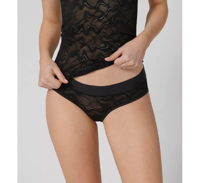 Dámske nohavičky GO Allround Lace Hipster - BLACK - čierne 0004 - SLOGGI