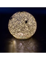 DEKORATÍVNA GUĽOVÁ LED PAVÚK LAMPA 15CM HALLOWEEN BIELA DEKORATÍVNA GUĽOVÁ LED PAVÚK LAMPA 15CM HALLOWEEN BIELA
