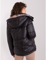 Čierna zateplená zimná bunda