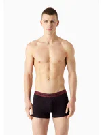 Pánske boxerky 2PACK 111210 3F504 56636 vínové s potlačou - Emporio Armani Pánske boxerky 2PACK 111210 3F504 56636 vínové s potlačou - Emporio Armani